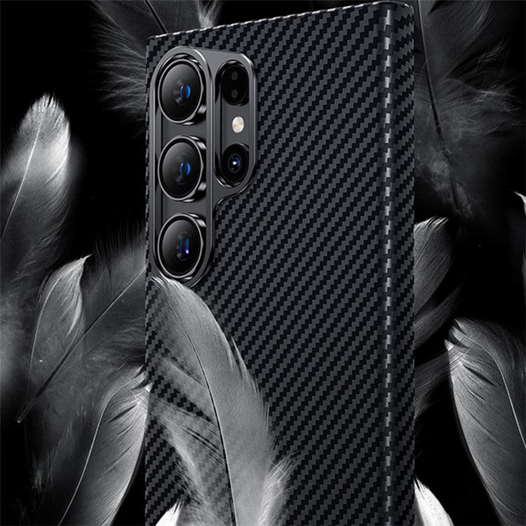 BENKS For Samsung Galaxy S24 Ultra Phone Cover Magnetic 600D Kevlar Aramid Fiber+PC Case - Black