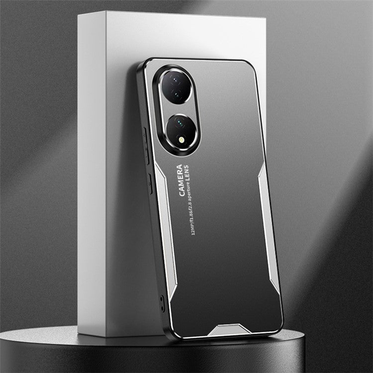 For vivo Y100 5G Phone Cover Aluminum Alloy+TPU+PC Hybrid Drop-proof Case - Silver