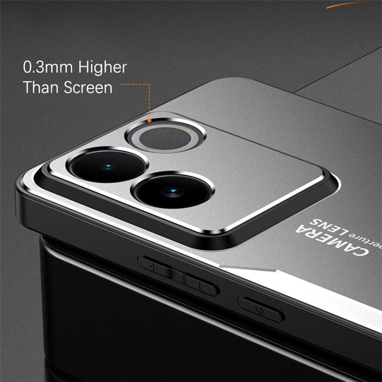 For vivo S17e 5G Cover PC+TPU+Aluminum Alloy Drop-resistant Back Case - Silver