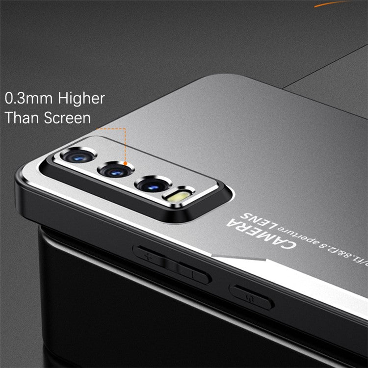 For vivo Y30 (China) / Y20 / Y20i / Y20s / iQOO U1x / Y11s Case Anti-fall Aluminum Alloy Phone Shell - Silver