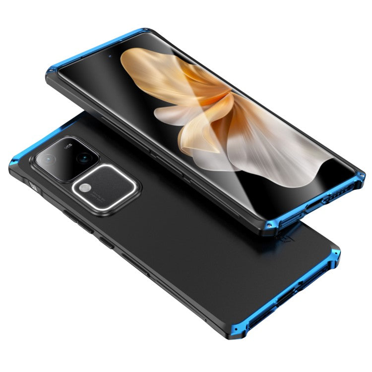 ELEMENT BOX For vivo S18 5G / S18 Pro 5G Phone Case Metal+PC+Silicone Back Cover - Black / Blue