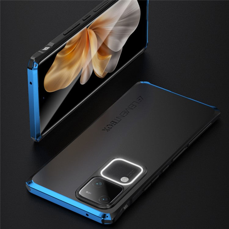 ELEMENT BOX For vivo S18 5G / S18 Pro 5G Phone Case Metal+PC+Silicone Back Cover - Black / Blue