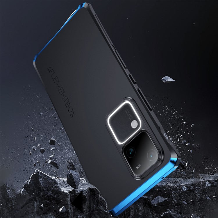 ELEMENT BOX For vivo S18 5G / S18 Pro 5G Phone Case Metal+PC+Silicone Back Cover - Black / Blue