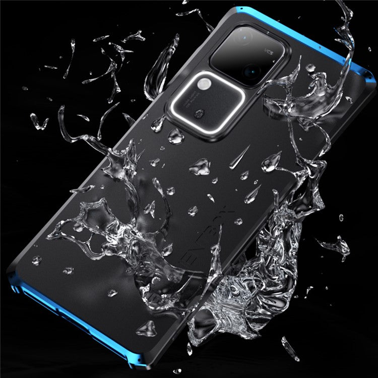 ELEMENT BOX For vivo S18 5G / S18 Pro 5G Phone Case Metal+PC+Silicone Back Cover - Black / Blue