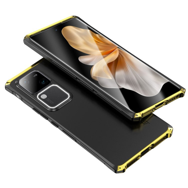 ELEMENT BOX For vivo S18 5G / S18 Pro 5G Phone Case Metal+PC+Silicone Back Cover - Black / Gold