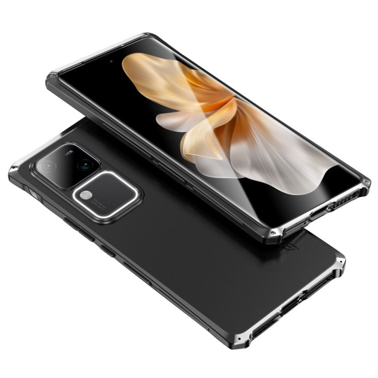 ELEMENT BOX For vivo S18 5G / S18 Pro 5G Phone Case Metal+PC+Silicone Back Cover - Black / Silver