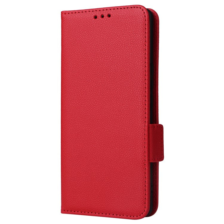 For vivo S18 Pro 5G / V30 Pro 5G Leather Case Wallet Litchi Texture Phone Cover - Red