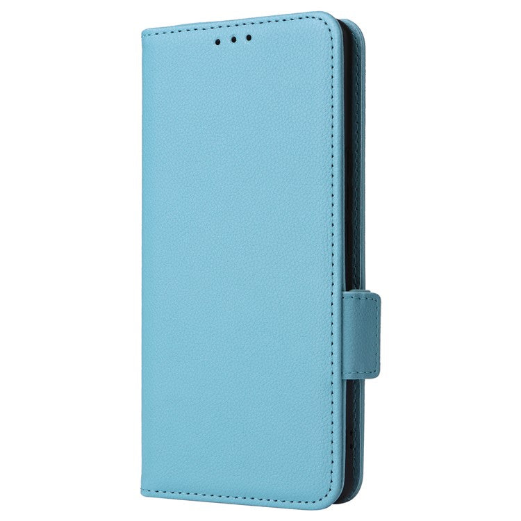 For vivo S18 Pro 5G / V30 Pro 5G Leather Case Wallet Litchi Texture Phone Cover - Baby Blue