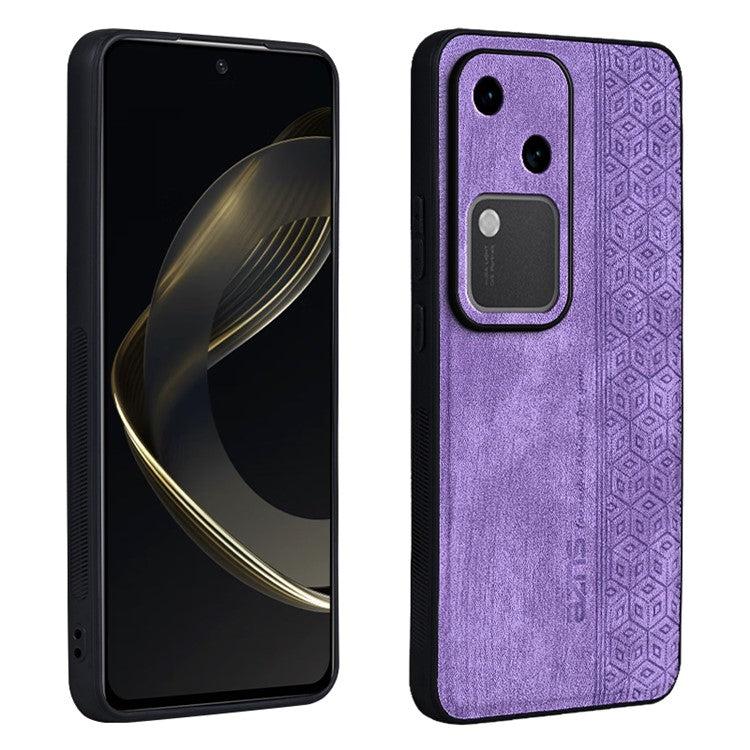 AZNS For vivo S18 5G Phone Case PU Leather Coated TPU Back Cover - Purple