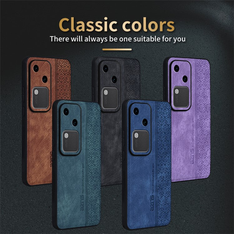 AZNS For vivo S18 5G Phone Case PU Leather Coated TPU Back Cover - Purple