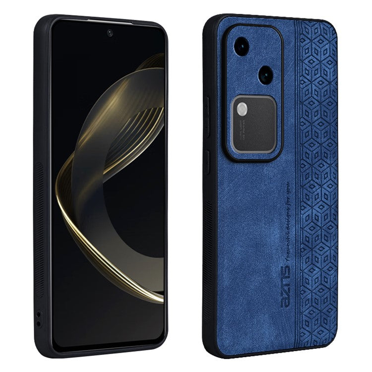 AZNS For vivo S18 5G Phone Case PU Leather Coated TPU Back Cover - Blue