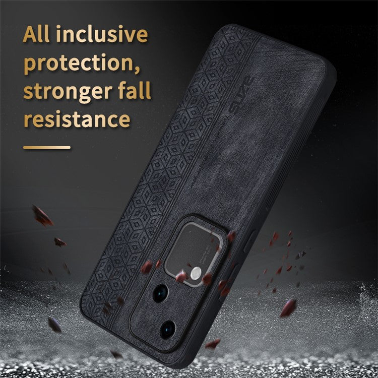 AZNS For vivo S18 5G Phone Case PU Leather Coated TPU Back Cover - Black