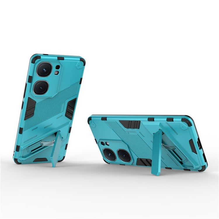 For vivo iQOO Neo9 5G Phone Case Kickstand PC+TPU Anti-drop Cover - Baby Blue