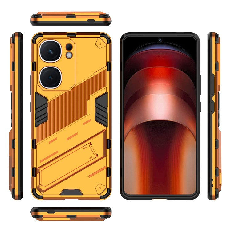 For vivo iQOO Neo9 5G Phone Case Kickstand PC+TPU Anti-drop Cover - Orange