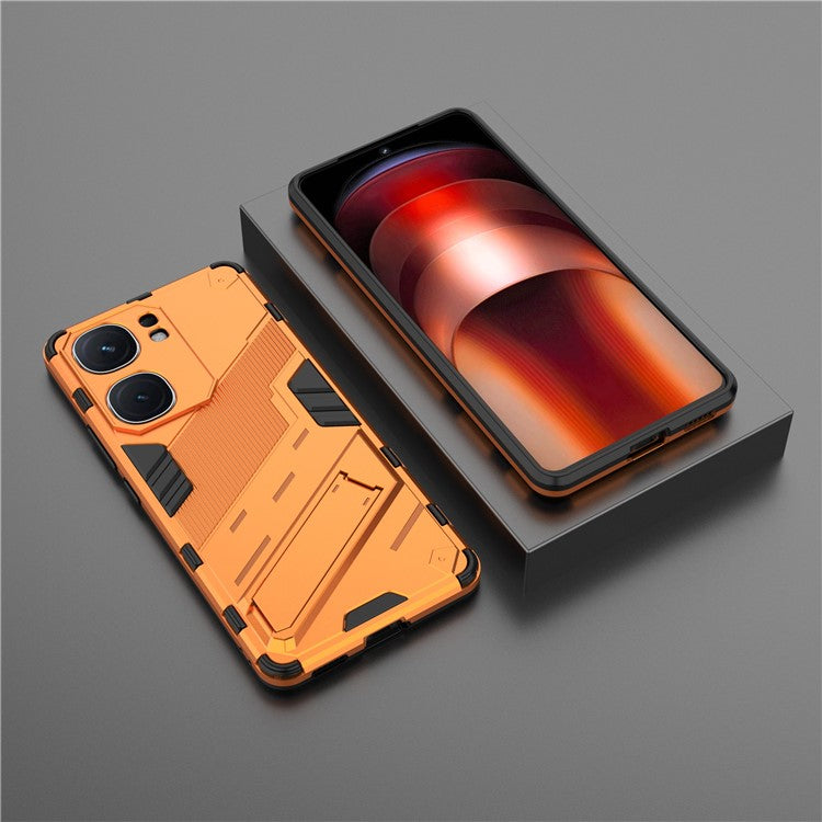 For vivo iQOO Neo9 5G Phone Case Kickstand PC+TPU Anti-drop Cover - Orange