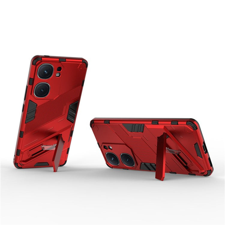 For vivo iQOO Neo9 5G Phone Case Kickstand PC+TPU Anti-drop Cover - Red