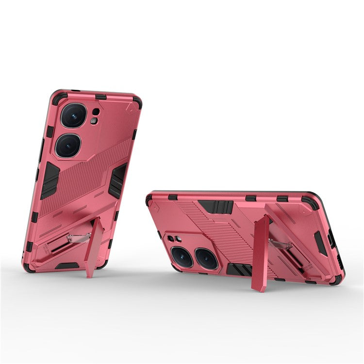 For vivo iQOO Neo9 5G Phone Case Kickstand PC+TPU Anti-drop Cover - Rose