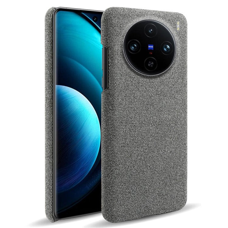 For vivo X100 Pro 5G Case PC+Cloth Shockproof Slim Phone Cover - Grey