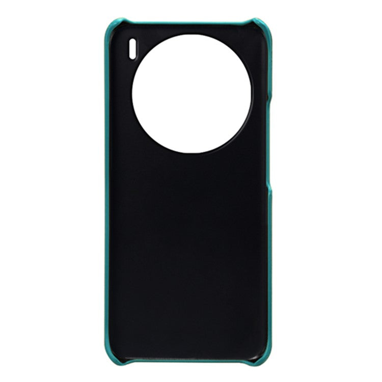 For vivo X100 5G Phone Case PU Leather Coated PC Back Cover Calf Texture - Green