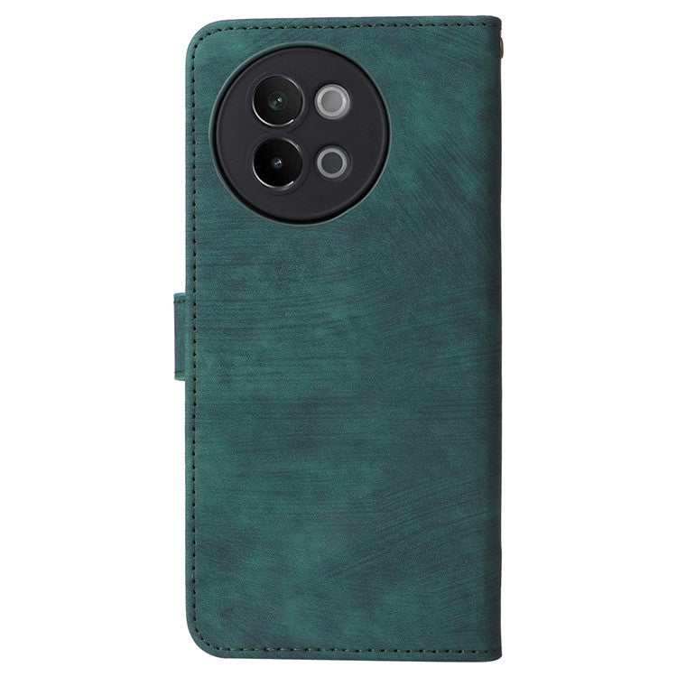 For vivo S18e 5G Leather Phone Case RFID Blocking Shockproof Flip Cover - Green