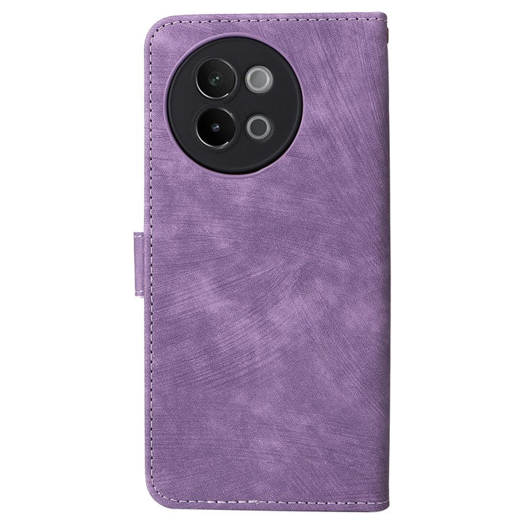 For vivo S18e 5G Leather Phone Case RFID Blocking Shockproof Flip Cover - Purple