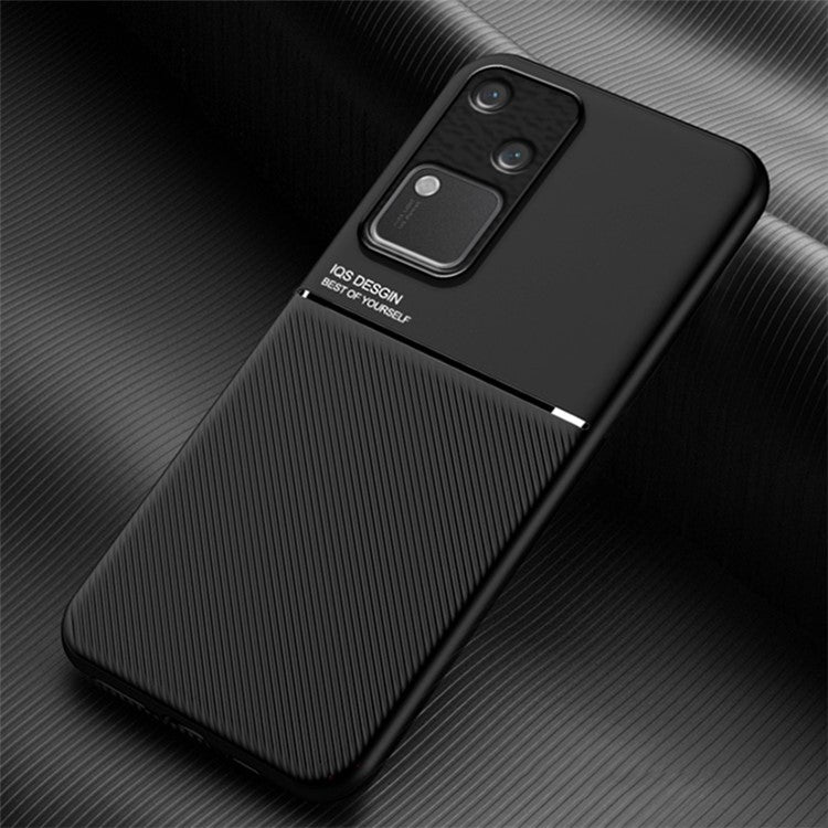 For vivo S18 5G Case PU+TPU+PC Shockproof Phone Back Cover Protector - Black