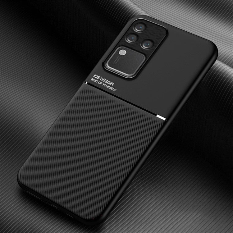 For vivo S18 Pro 5G Case PU+TPU+PC Drop-proof Mobile Phone Protective Cover - Black