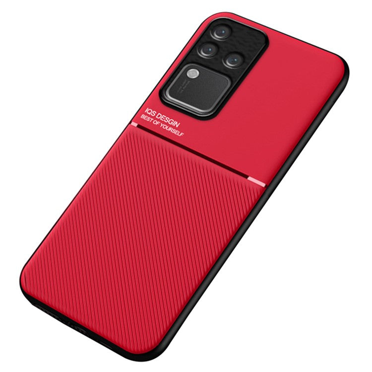 For vivo S18 Pro 5G Case PU+TPU+PC Drop-proof Mobile Phone Protective Cover - Red