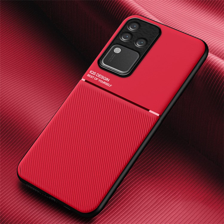 For vivo S18 Pro 5G Case PU+TPU+PC Drop-proof Mobile Phone Protective Cover - Red