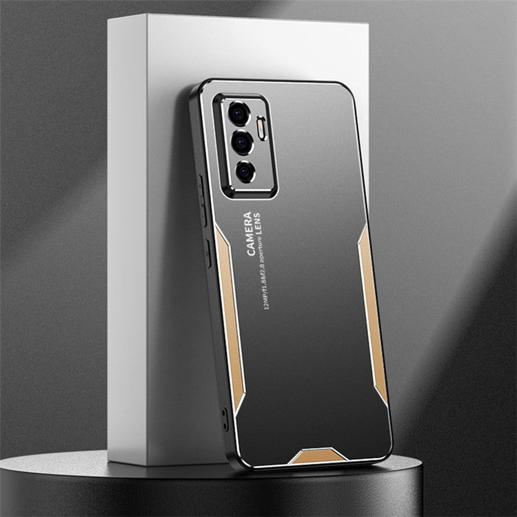 For vivo S10e 5G Frosted Case Aluminium Alloy Protective Back Cover - Gold