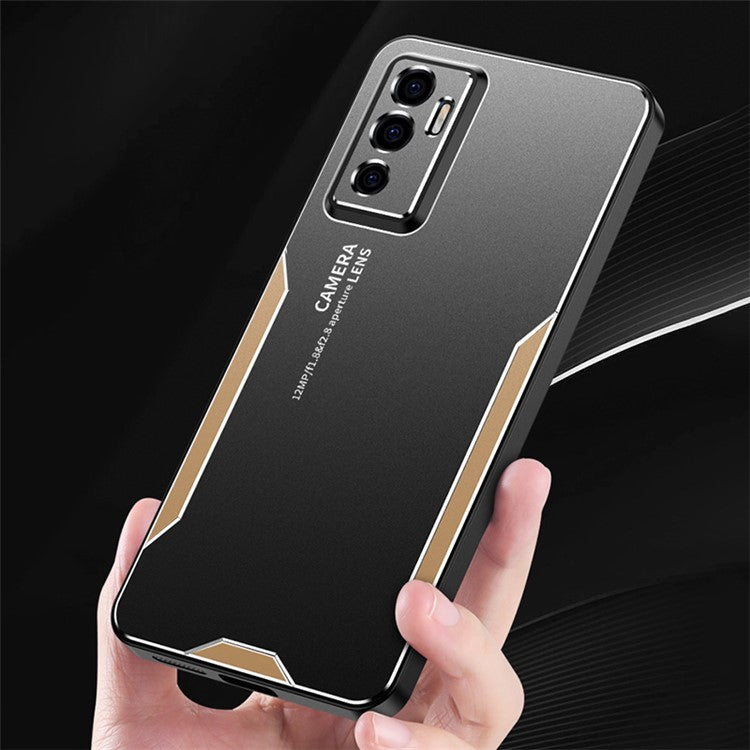 For vivo S10e 5G Frosted Case Aluminium Alloy Protective Back Cover - Gold