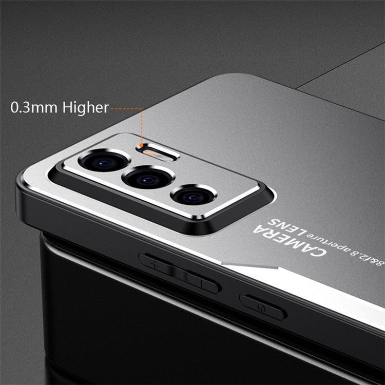 For vivo S10e 5G Frosted Case Aluminium Alloy Protective Back Cover - Silver