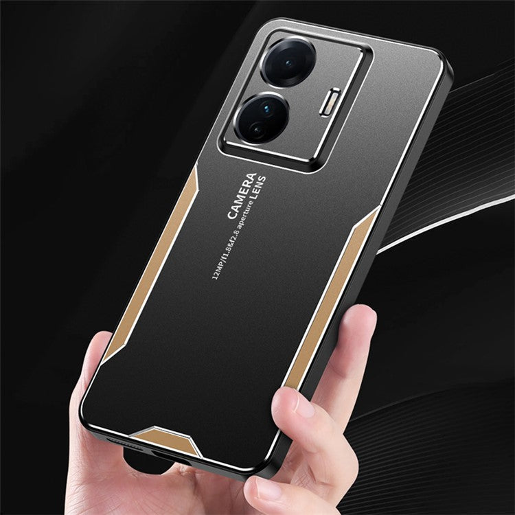 For vivo S15e 5G Case Frosted Anti-Fingerprint Phone Back Cover - Gold