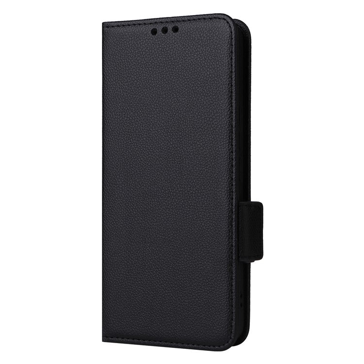 For vivo S18e 5G Protective Wallet Case PU Leather Phone Cover - Black