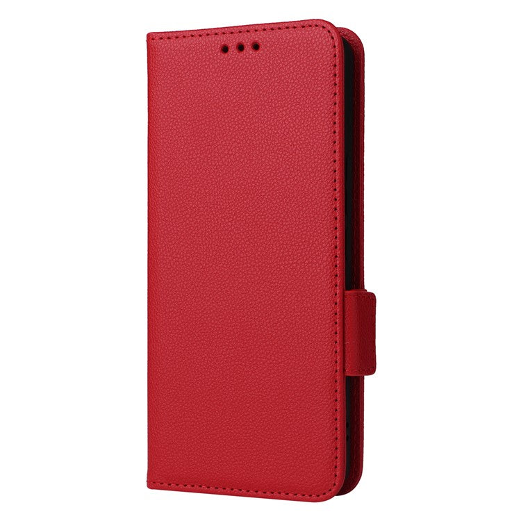 For vivo S18e 5G Protective Wallet Case PU Leather Phone Cover - Red