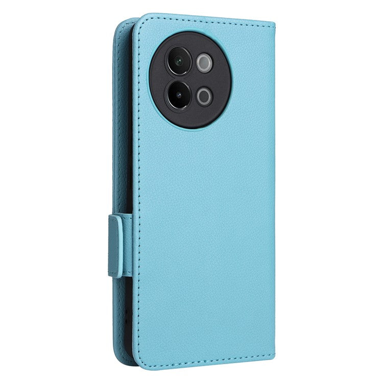 For vivo S18e 5G Protective Wallet Case PU Leather Phone Cover - Baby Blue