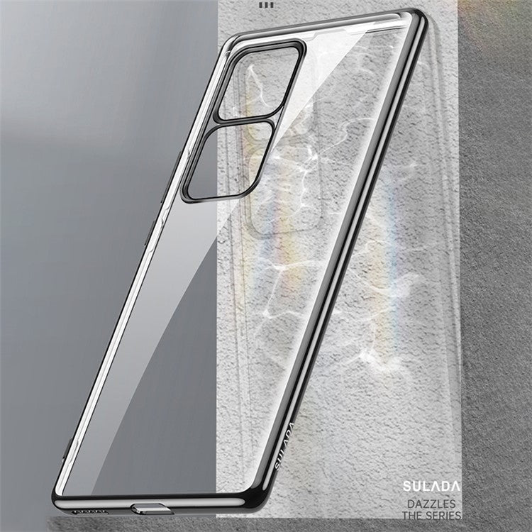 SULADA For vivo S18 5G Clear Case Ultra-Thin Electroplating TPU Phone Cover - Silver