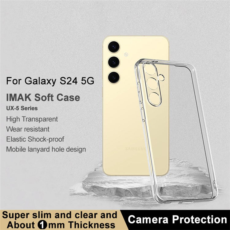 IMAK UX-5 Series For Samsung Galaxy S24 TPU Case Crystal Clear Slim Phone Cover