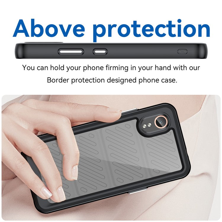 For Samsung Galaxy Xcover7 Phone Case Anti-drop TPU + Acrylic Cover - Black