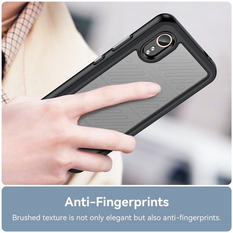 For Samsung Galaxy Xcover7 Phone Case Anti-drop TPU + Acrylic Cover - Black