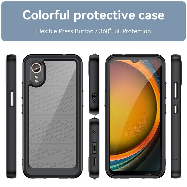 For Samsung Galaxy Xcover7 Phone Case Anti-drop TPU + Acrylic Cover - Black