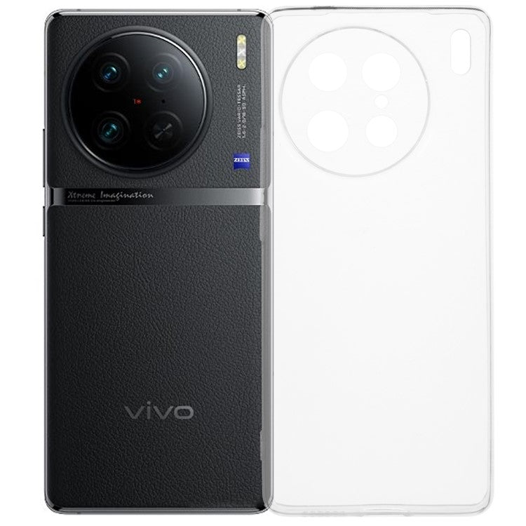 For vivo X90 Pro 5G Case Clear TPU Phone Cover with Precise Lens Cutout