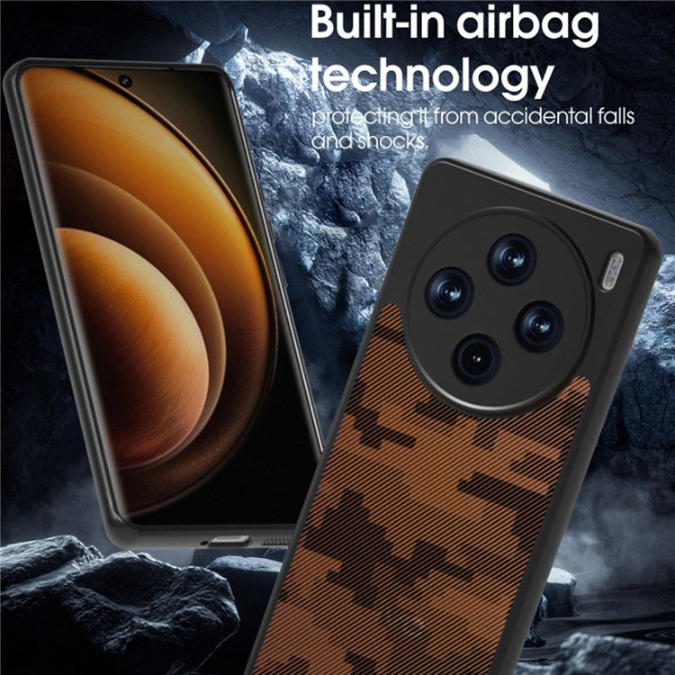 IBMRS For vivo X100 5G Case TPU+PC Airbag Protection Back Cover - Grid Camouflage