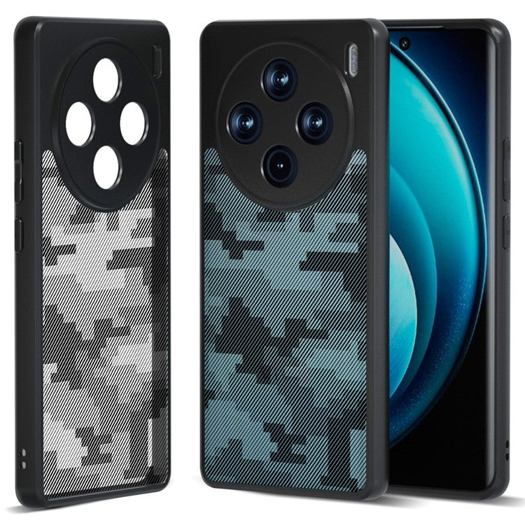 IBMRS For vivo X100 Pro 5G Cell Phone Case TPU+PC Anti-scratch Cover - Grid Camouflage