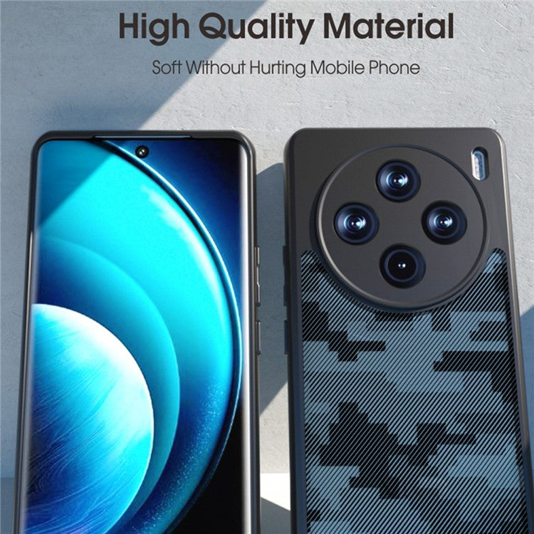 IBMRS For vivo X100 Pro 5G Cell Phone Case TPU+PC Anti-scratch Cover - Grid Camouflage