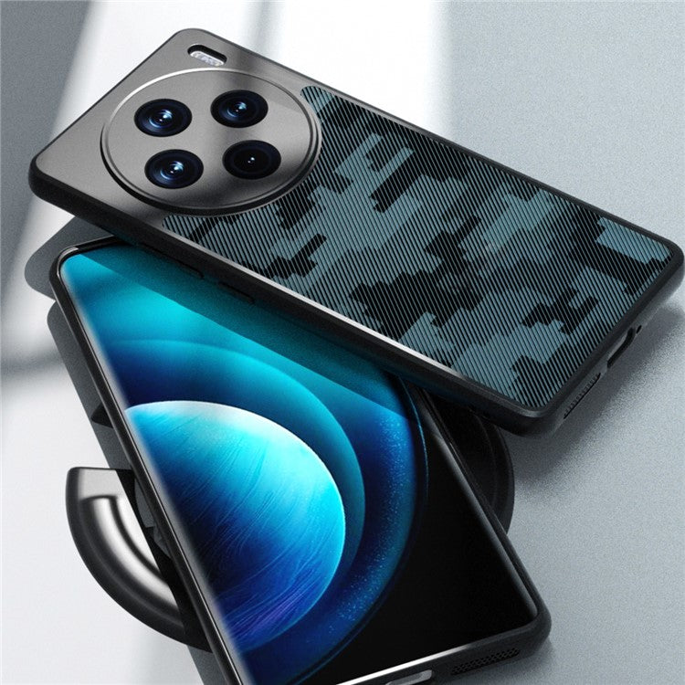 IBMRS For vivo X100 Pro 5G Cell Phone Case TPU+PC Anti-scratch Cover - Grid Camouflage