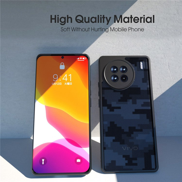 IBMRS For vivo X90 Pro 5G Case Drop-proof TPU+PC Protective Shell - Grid Camouflage