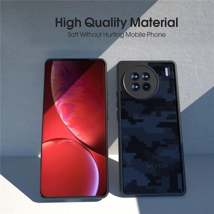 IBMRS For vivo X90 Pro+ 5G Case Drop-proof TPU+PC Phone Protective Shell - Grid Camouflage