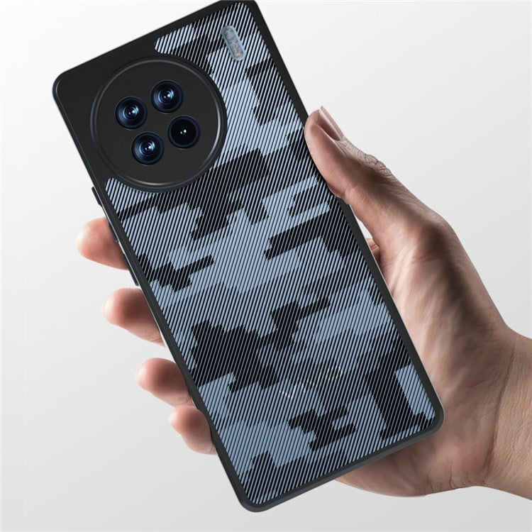 IBMRS For vivo X90 5G Case Airbag Protection TPU+PC Phone Protector  - Grid Camouflage