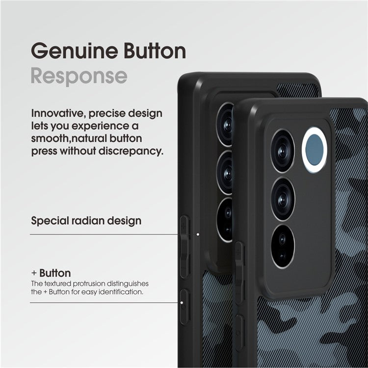 IBMRS For vivo S16 / S16 Pro / V27 5G / V27 Pro 5G Phone Case TPU+PC Hybrid Non-Slip Cover - Artistic Camouflage